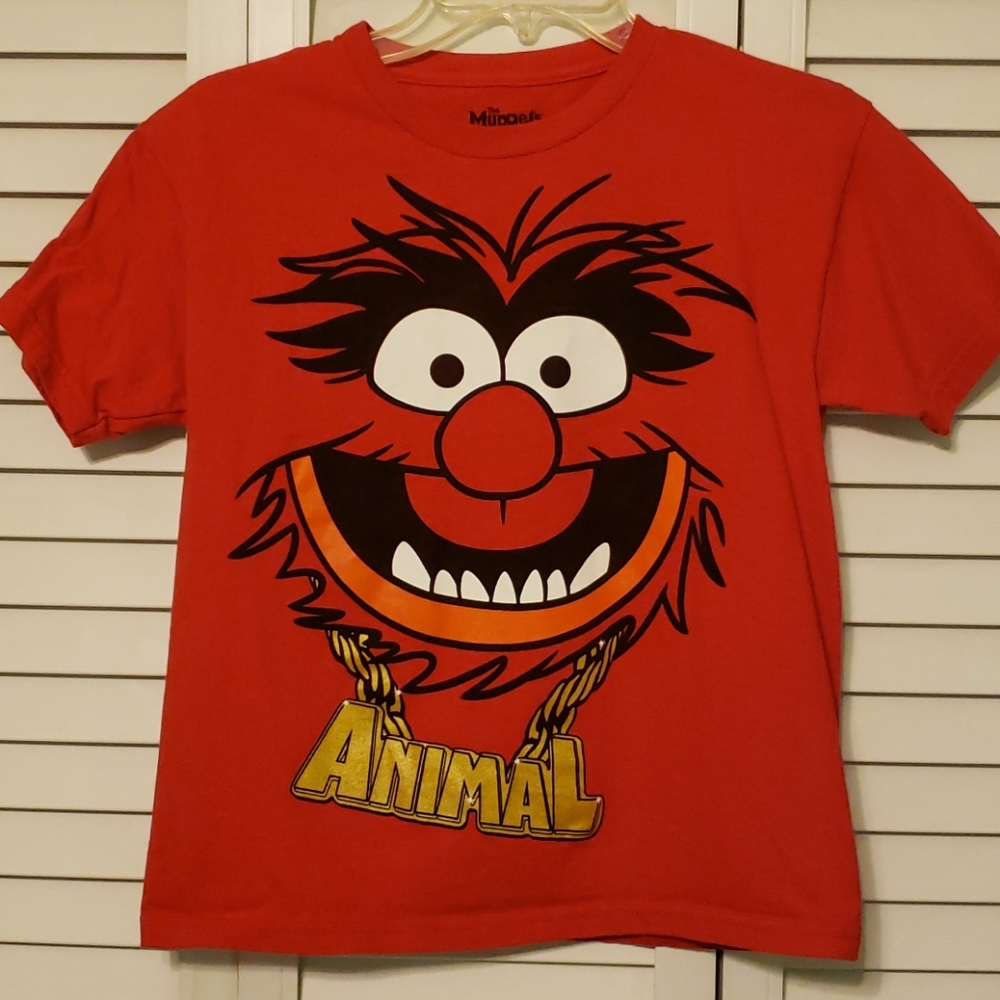 Kids Muppets Animal t-shirt, Medium, Red